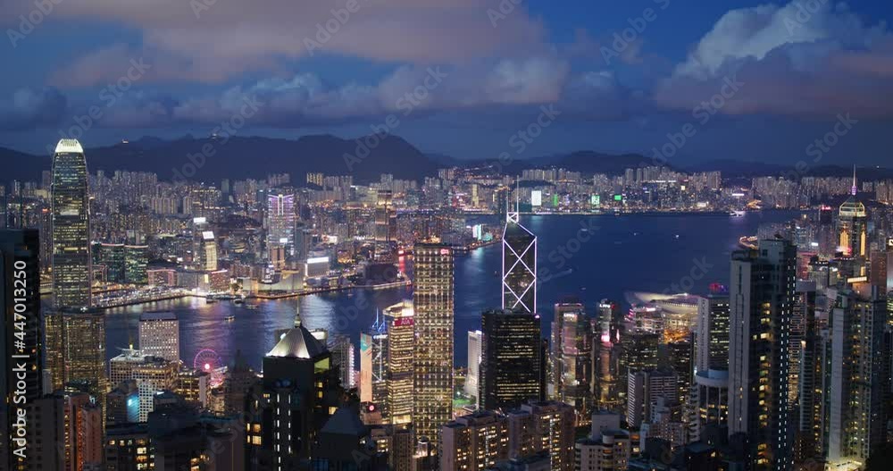 Hong Kong city at night Hong Kong city at night
