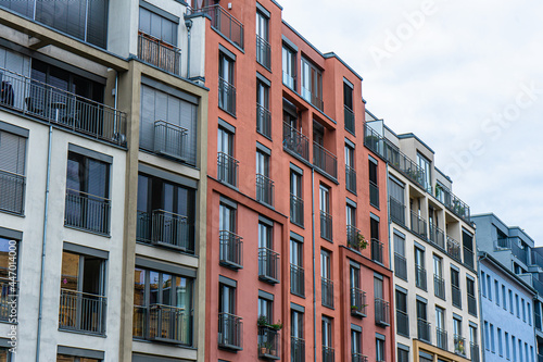 modern row houses in different colors
