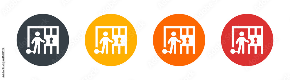 Prisoner, jail, inmate, detainee, convict icon. Prisoner, jail, inmate, detainee, convict icon.