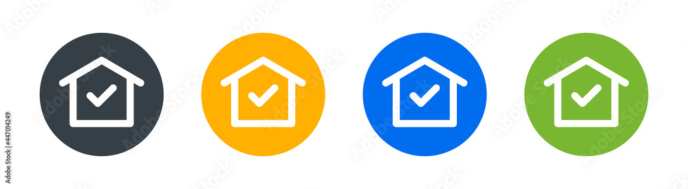Self isolation icon. Stay home for pandemic virus protection sign vector illustration. Self isolation icon. Stay home for pandemic virus protection sign vector illustration.