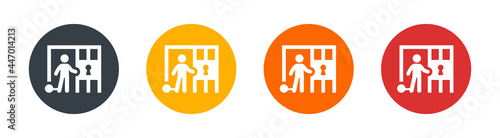 Prisoner, jail, inmate, detainee, convict icon.