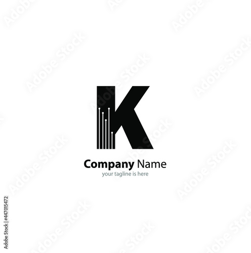 letter k logo concept for company with white background  minimalist style