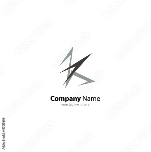 letter k logo concept for company with white background, minimalist style