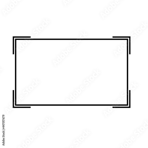 frame icon on white background. frame border line sign. vintage frame symbol. flat style.