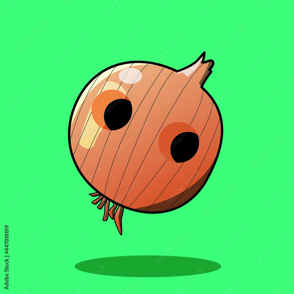 Naklejka premium Cute vector onion