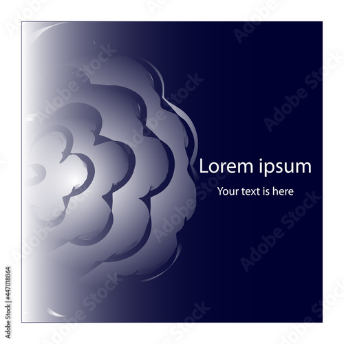 Floral Abstract design. Vector illustration isolated on white background. Design for card, invitation, poster, adv