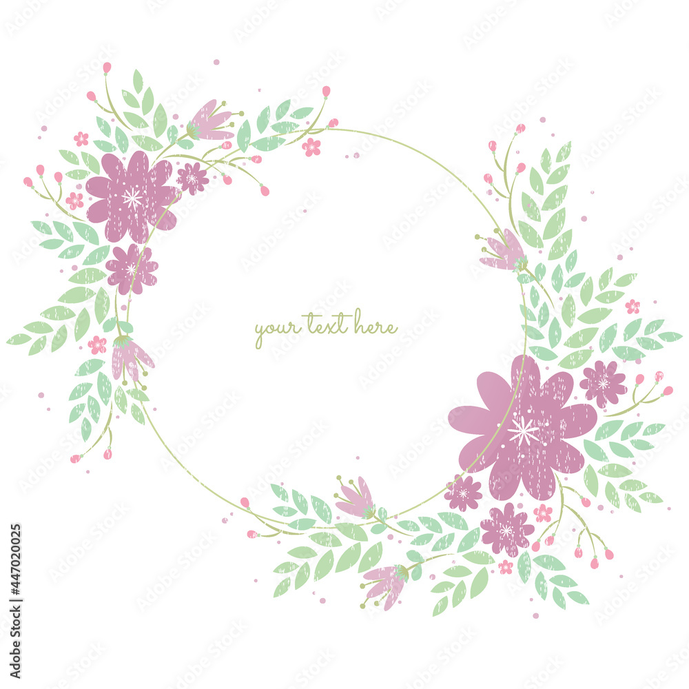 floral elements and flowers wreaths in watercolor style for cards and wedding invitations.