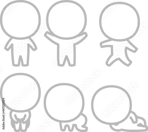 顏がフレームになったキャラクター