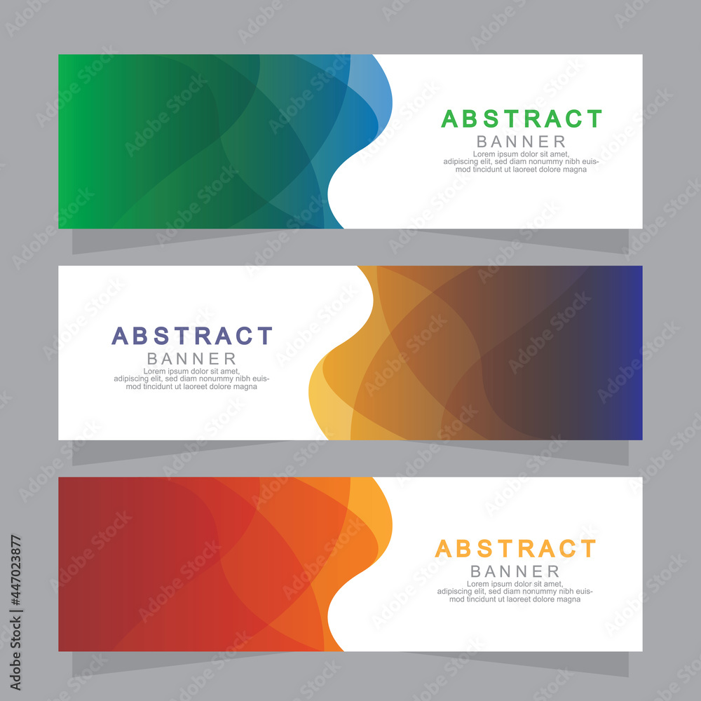 Fototapeta premium Vector abstract design web banner template. Web Design Elements - Header Design. Abstract geometric web banner template on grey background.Modern banner.