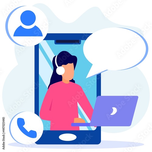 Illustration vector graphic cartoon character of customer services