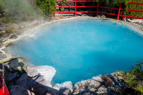 大分県別府市の地獄めぐりの風景 Scenery of Jigoku Meguri (Hell Tour) in Beppu City, Oita Prefecture, Japan photo