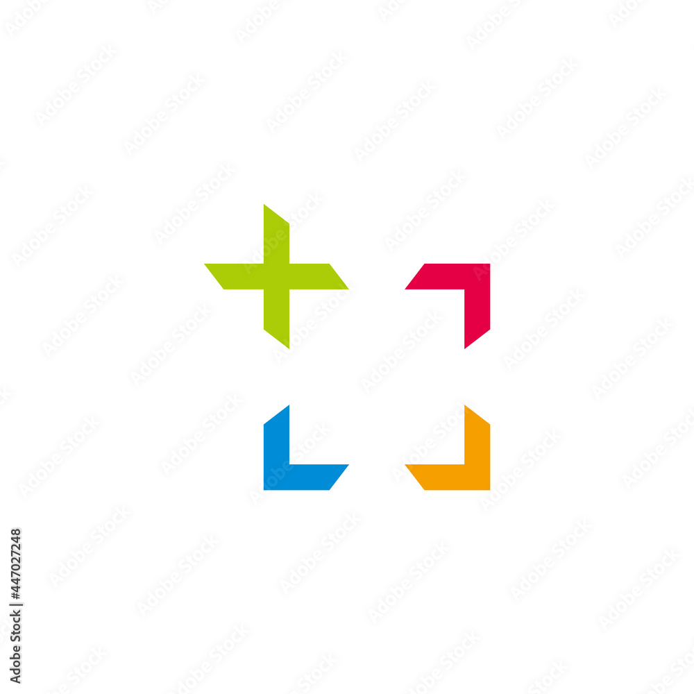 Obraz premium plus medical target arrows colorful logo vector