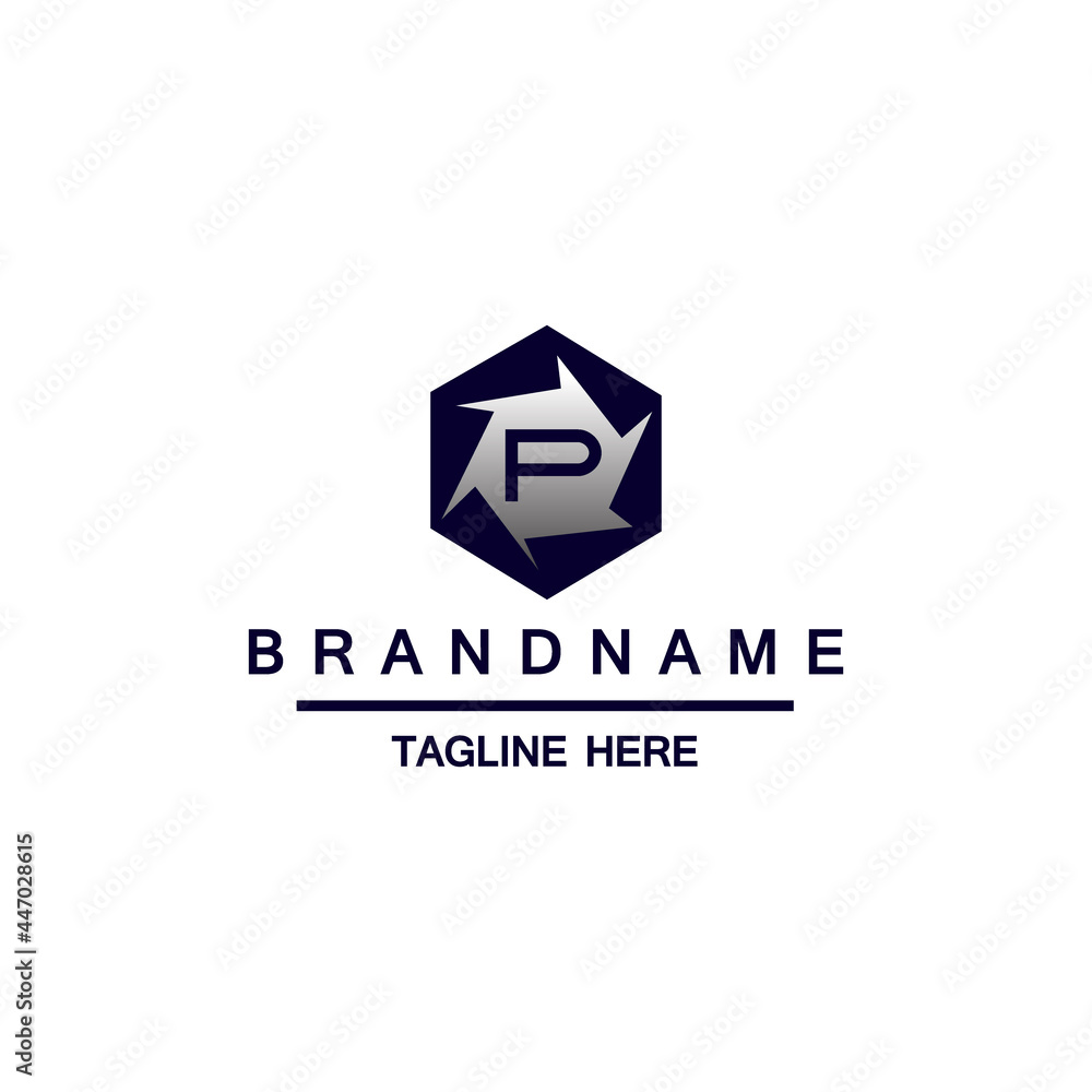 P letter in the hexagonal logo. Vector template design elements for your application, websites and business identity. P letter in the hexagonal logo. Vector template design elements for your application, websites and business identity.