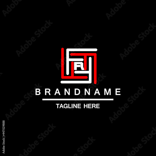 Labyrint R letter logo concept design vector