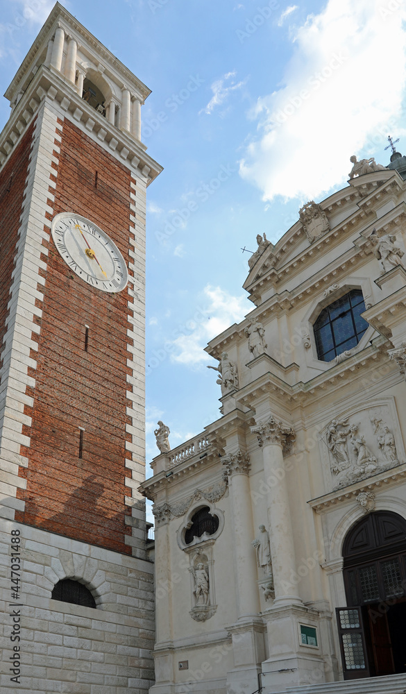 Bell tower and Basilica of Berico Mount in Vicenza