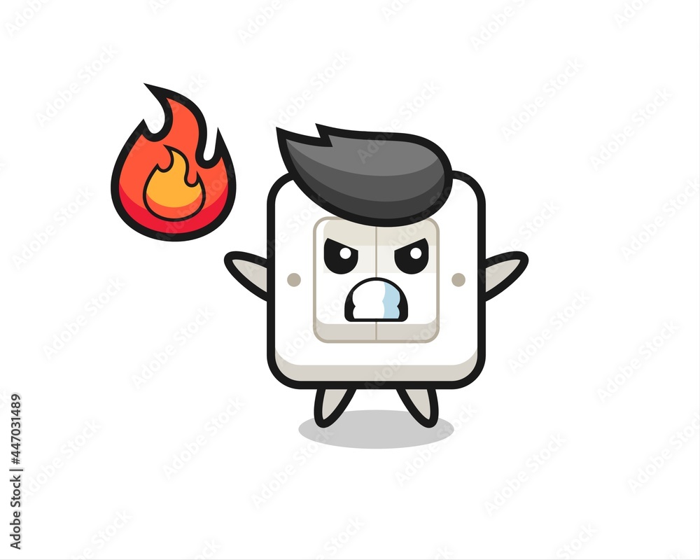 light switch character cartoon with angry gesture light switch character cartoon with angry gesture