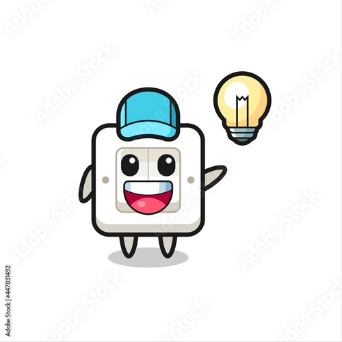 light switch character cartoon getting the idea
