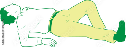 仰向けで倒れている男性②