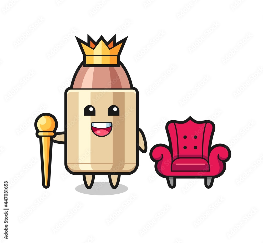 Mascot cartoon of bullet as a king