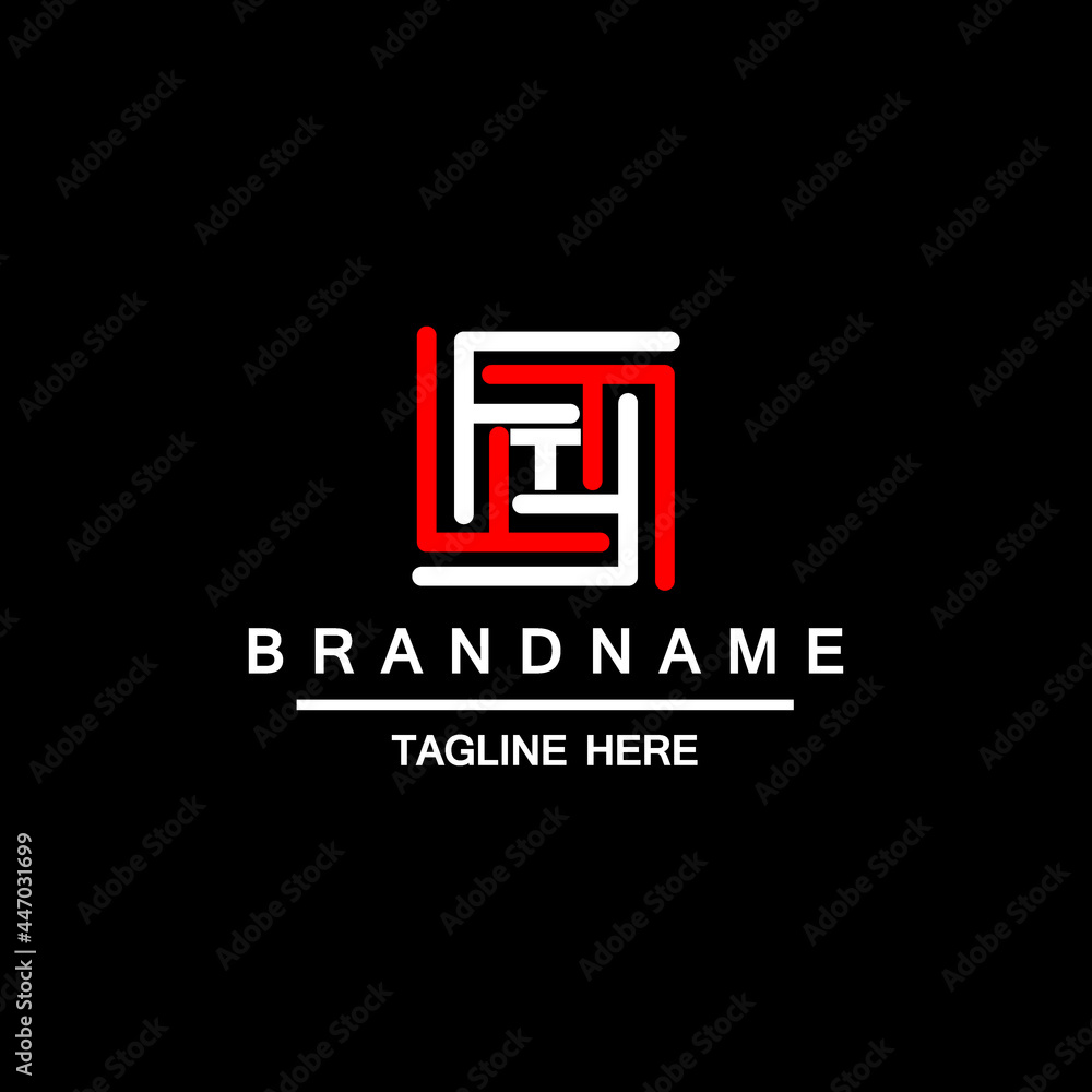 Letter T Maze Puzzle Logo Design Element Letter T Maze Puzzle Logo Design Element