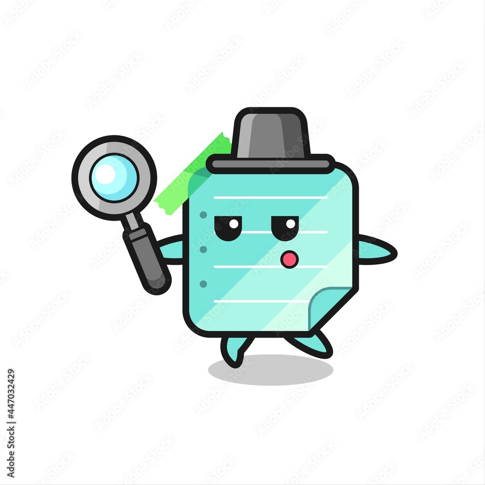 sticky notes cartoon character searching with a magnifying glass sticky notes cartoon character searching with a magnifying glass