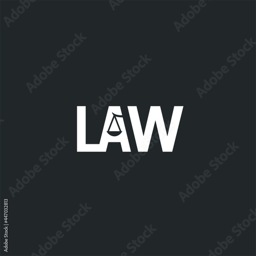 Law Firm Logo Design. Attorney Icon. Vector Illustration.
