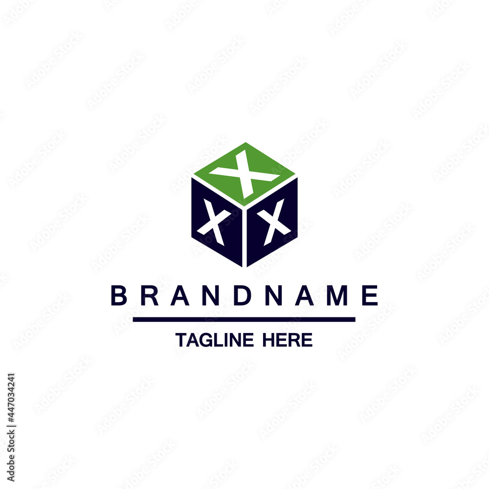modern initial letter x in a cube logo. 3d icon, template design modern initial letter x in a cube logo. 3d icon, template design