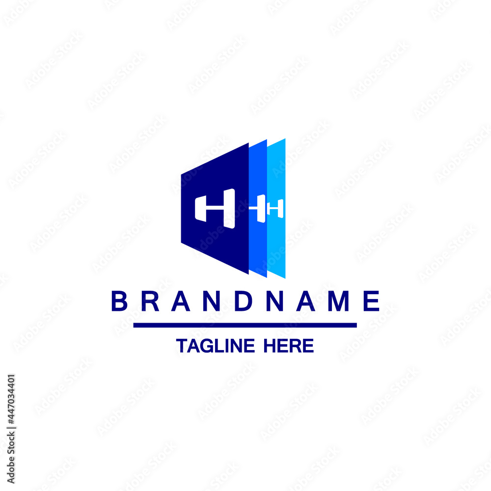 H Initial letter digital book/e book with colorful pixel technology. For electronic book, digital library and technology logo concept
