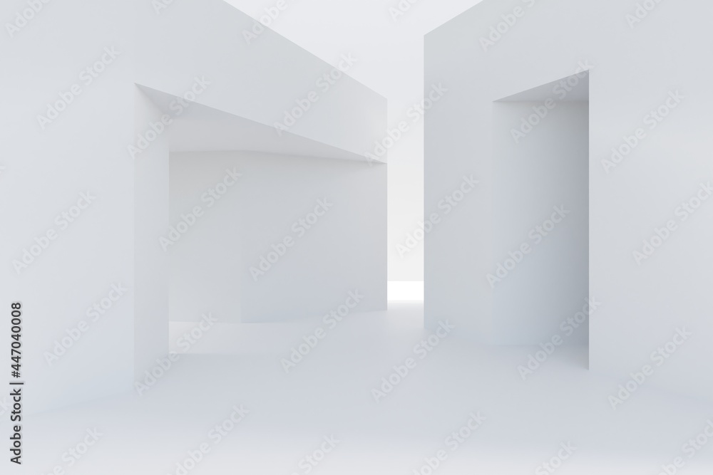 Abstract white Architecture Background. 3d render. Modern Geometric Wallpaper. Futuristic Technology Design Abstract white Architecture Background. 3d render. Modern Geometric Wallpaper. Futuristic Technology Design