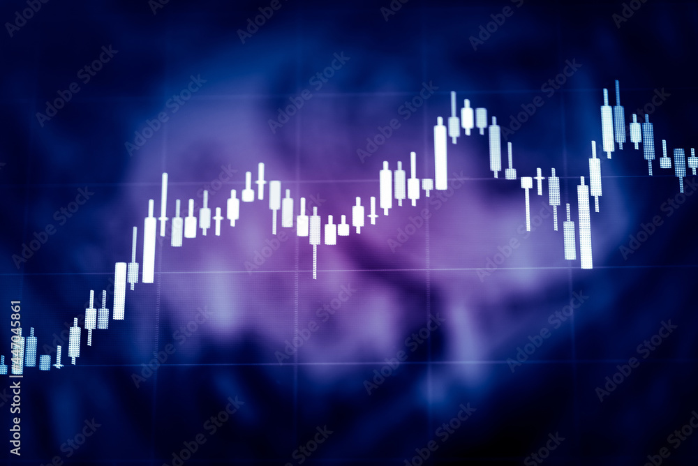 Abstract financial trading graphs and digital number of foreign exchange market trading on monitor. Background of gold and blue digital chart to represent stock market trend. Abstract financial trading graphs and digital number of foreign exchange market trading on monitor. Background of gold and blue digital chart to represent stock market trend.