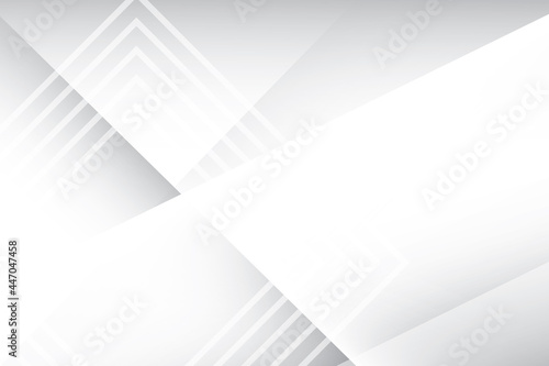 Abstract  white and gray color  modern design background with geometric shape. Vector illustration.