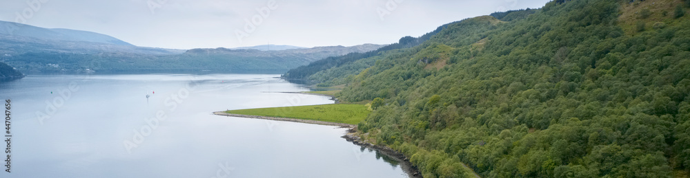 View of Loch Goil from Carrick Castle in Scotland