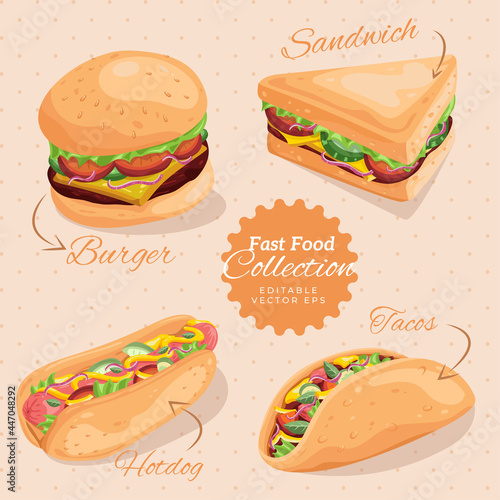 Fast Food Illustration Collection