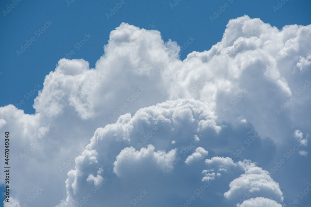 clouds in the blue july sky in Canada in the province of Quebec, Canada clouds in the blue july sky in Canada in the province of Quebec, Canada