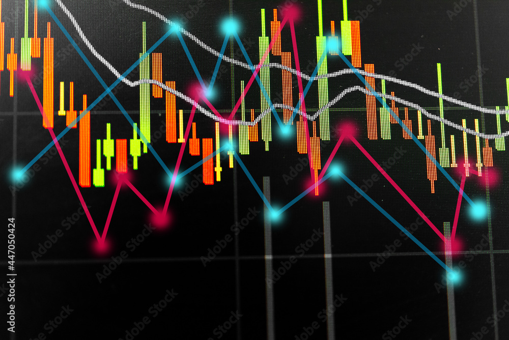 Abstract financial trading graphs and digital number of foreign exchange market trading on monitor. Background of gold and blue digital chart to represent stock market trend. Abstract financial trading graphs and digital number of foreign exchange market trading on monitor. Background of gold and blue digital chart to represent stock market trend.