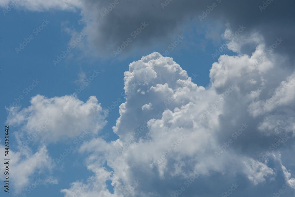 clouds in the blue july sky in Canada clouds in the blue july sky in Canada