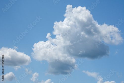 clouds in the blue july sky in Canada