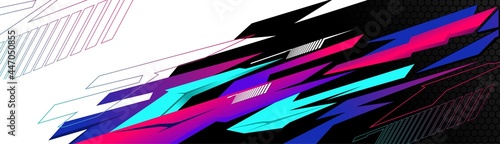 abstract line background. Car decal design vector. Graphic abstract stripe racing background kit designs for wrap vehicle, race car, rally, adventure and livery