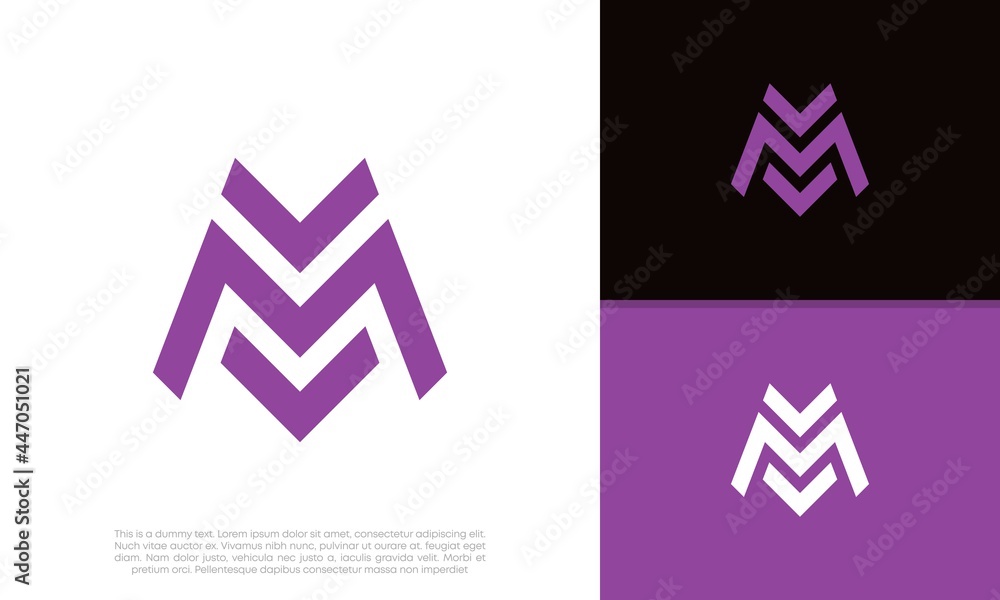 Initials M. MM logo design. Initial Letter Logo. Initials M. MM logo design. Initial Letter Logo.