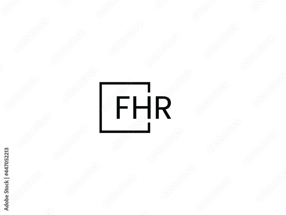 Obraz premium FHR Letter Initial Logo Design Vector Illustration