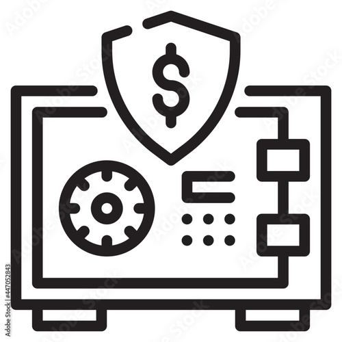 safebox line icon