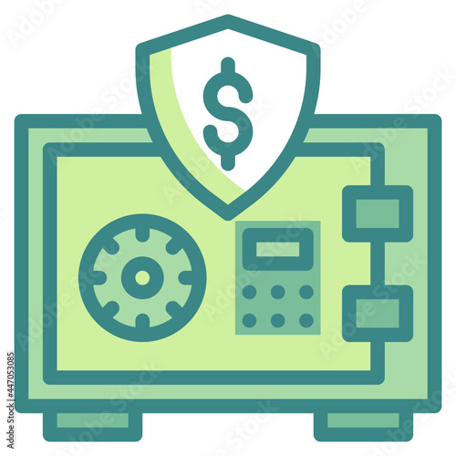 safebox blue line icon