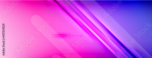 Abstract background - lines composition created with lights and shadows. Technology or business digital template. Trendy simple fluid color gradient abstract background with dynamic