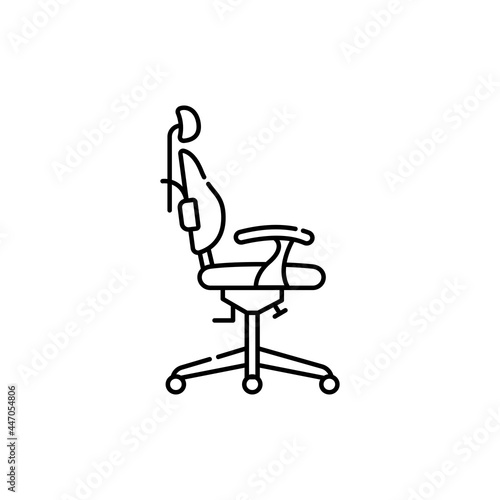 Orthopedic chair olor line icon. Pictogram for web page, mobile app, promo.