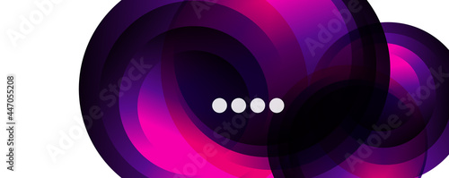 Fluid gradients, swirls and circles. Bright color lines. Vector Illustration For Wallpaper, Banner, Background, Landing Page