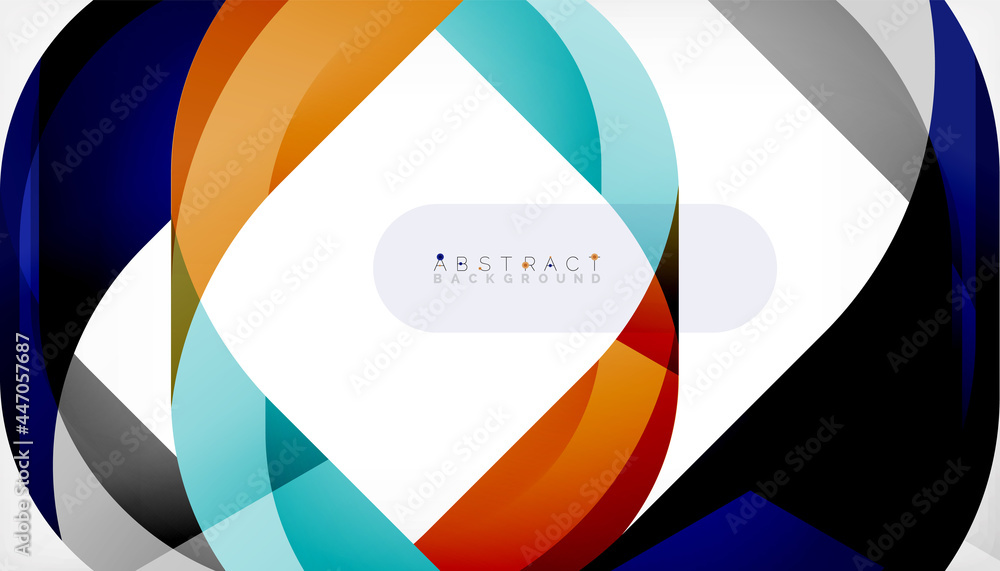 Abstract square shape with overlapping waves, minimal geometric background. Vector Illustration For Wallpaper, Banner, Background, Landing Page Abstract square shape with overlapping waves, minimal geometric background. Vector Illustration For Wallpaper, Banner, Background, Landing Page