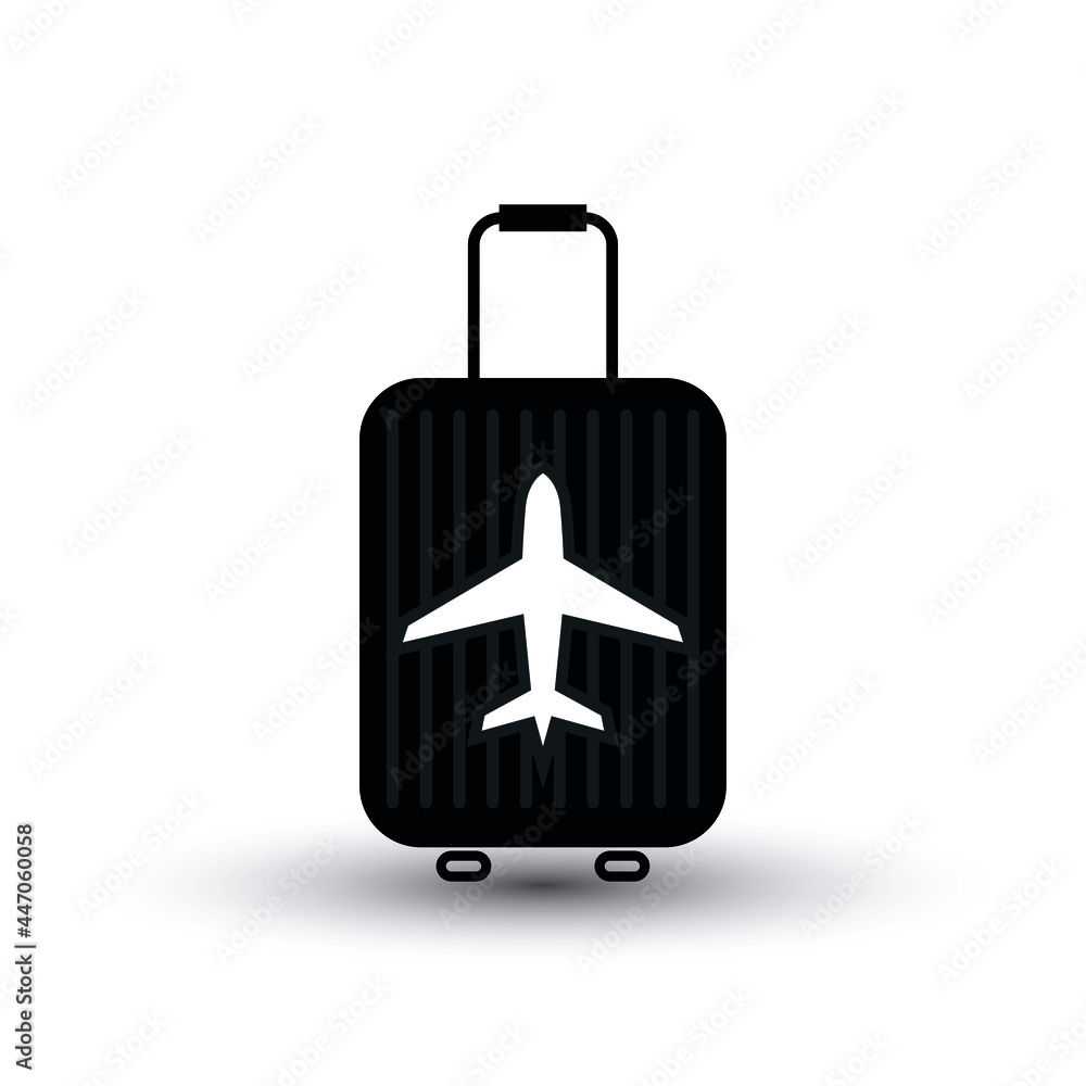 Airplane and Suitcase Icon Design, Creative Logo Design for Airplane Lovers Airplane and Suitcase Icon Design, Creative Logo Design for Airplane Lovers