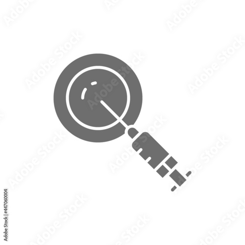 In vitro fertilisation, IVF, artificial insemination of the egg grey icon.