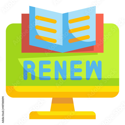 renew flat icon