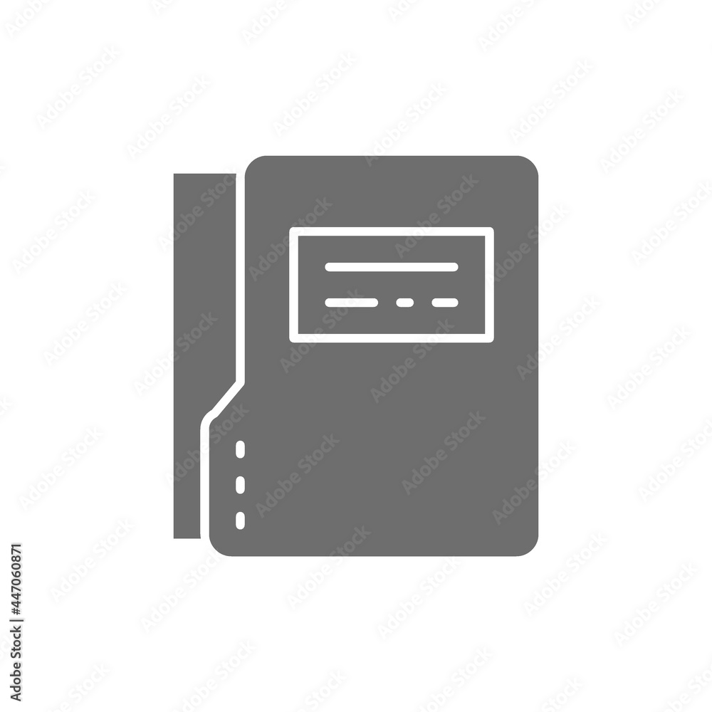 Vector file folder, dossier folder grey icon. Vector file folder, dossier folder grey icon.